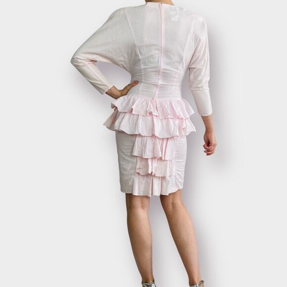 80s Gunne Sax Pastel Pink Party‎ Dress - Picture 4 of 7